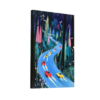 Product Hero 3D WebP Toile Peinture Chambre Garçon - Course de Voitures - Art Virtuoso