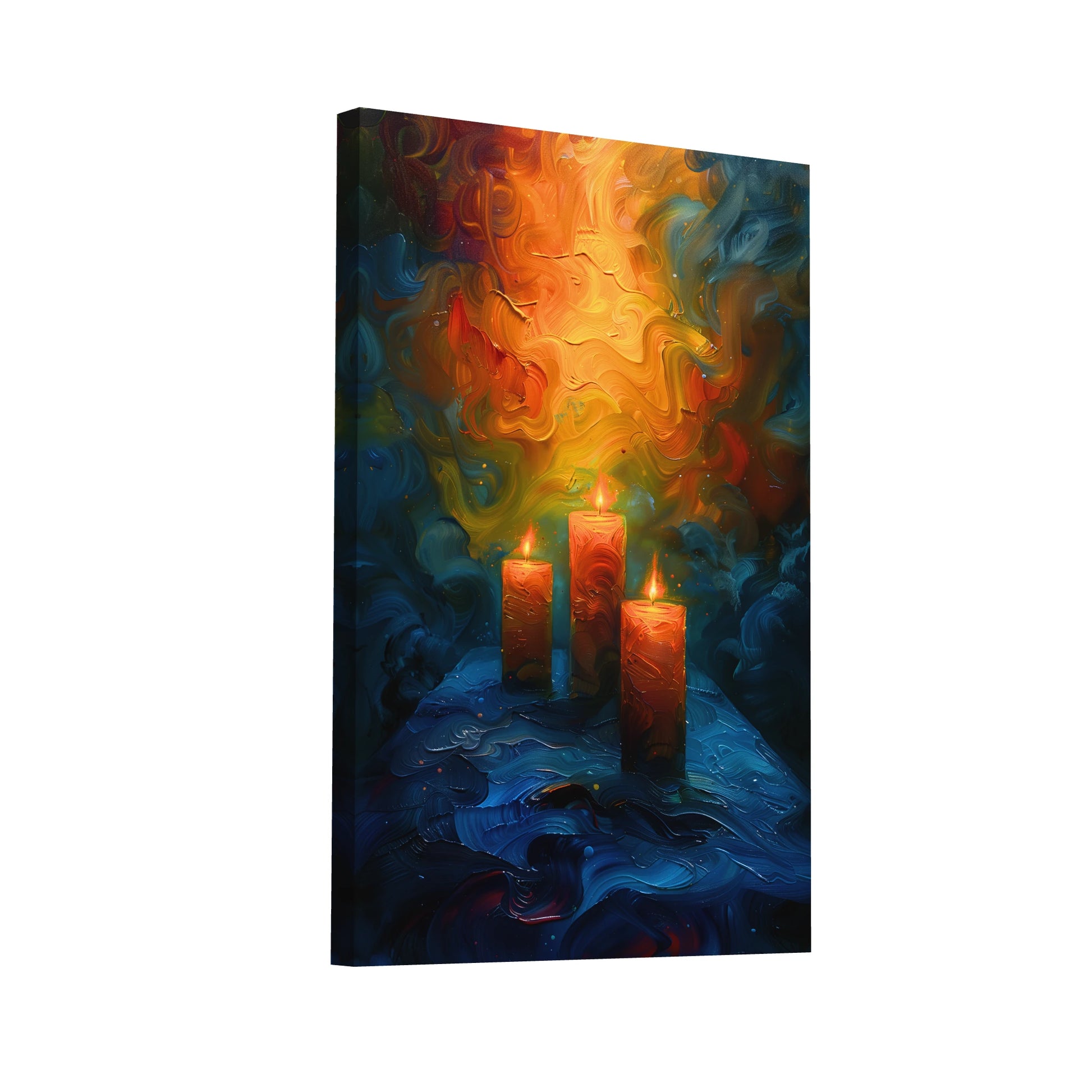 Product Hero 3D WebP Tableau Peinture Chandelles - Art Virtuoso