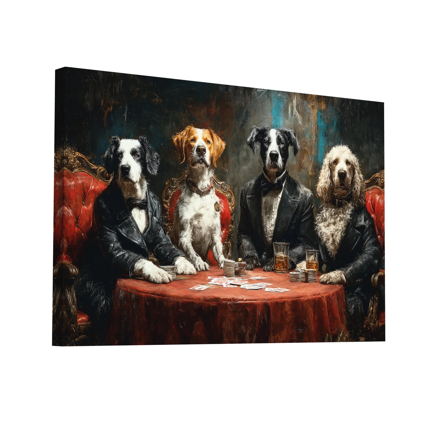 Product Hero 3D WebP Tableau Chien Poker : Partie Entre Gentlemen - Art Virtuoso