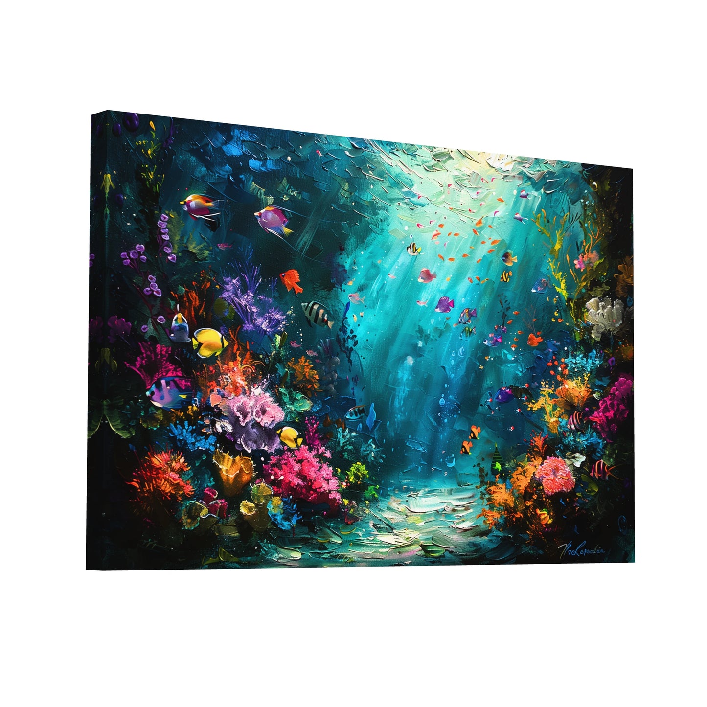 Product Hero 3D WebP Peinture Colorée - Jardin Sous-Marin - Art Virtuoso