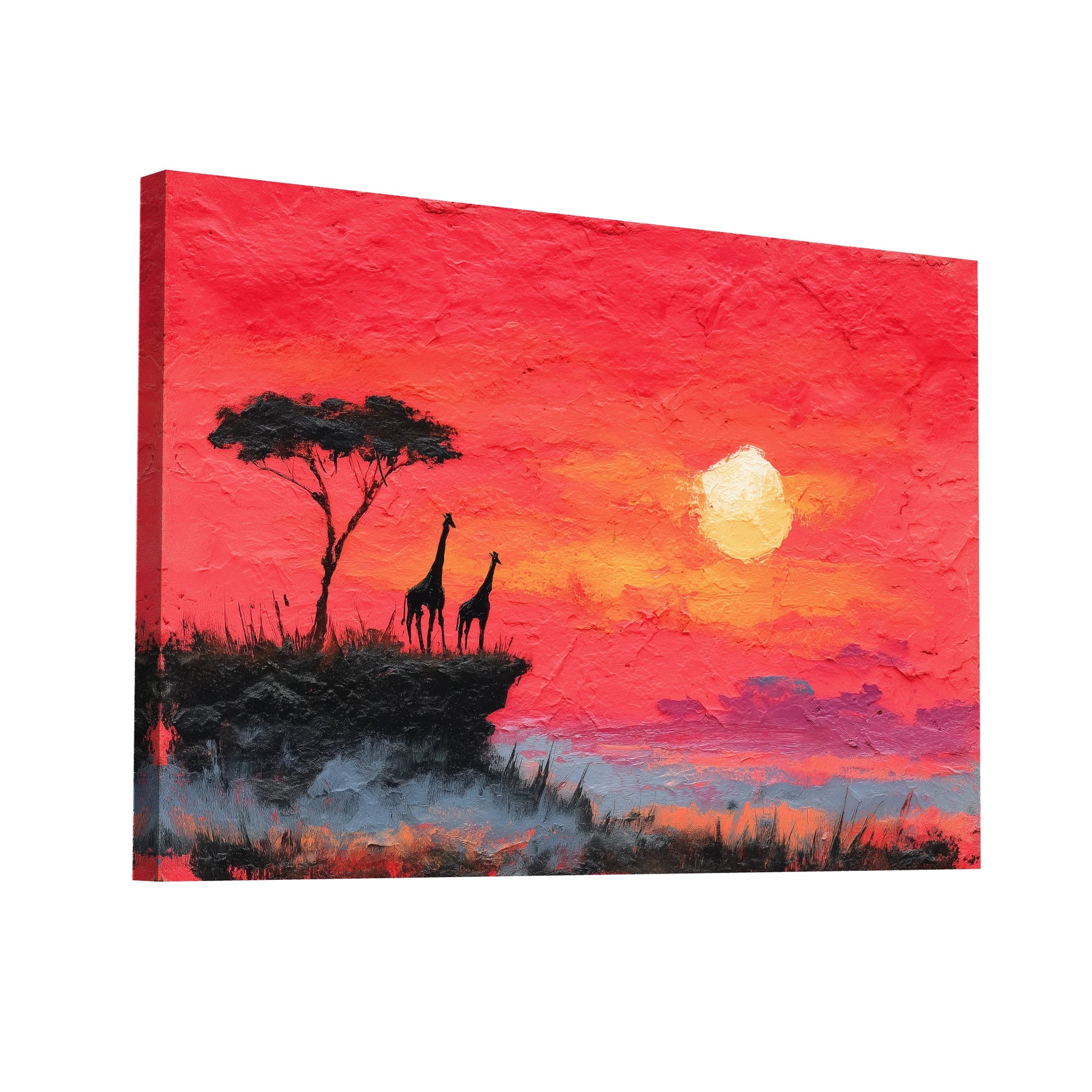 Product Hero 3D WebP Peinture Coucher de Soleil - Savane - Art Virtuoso