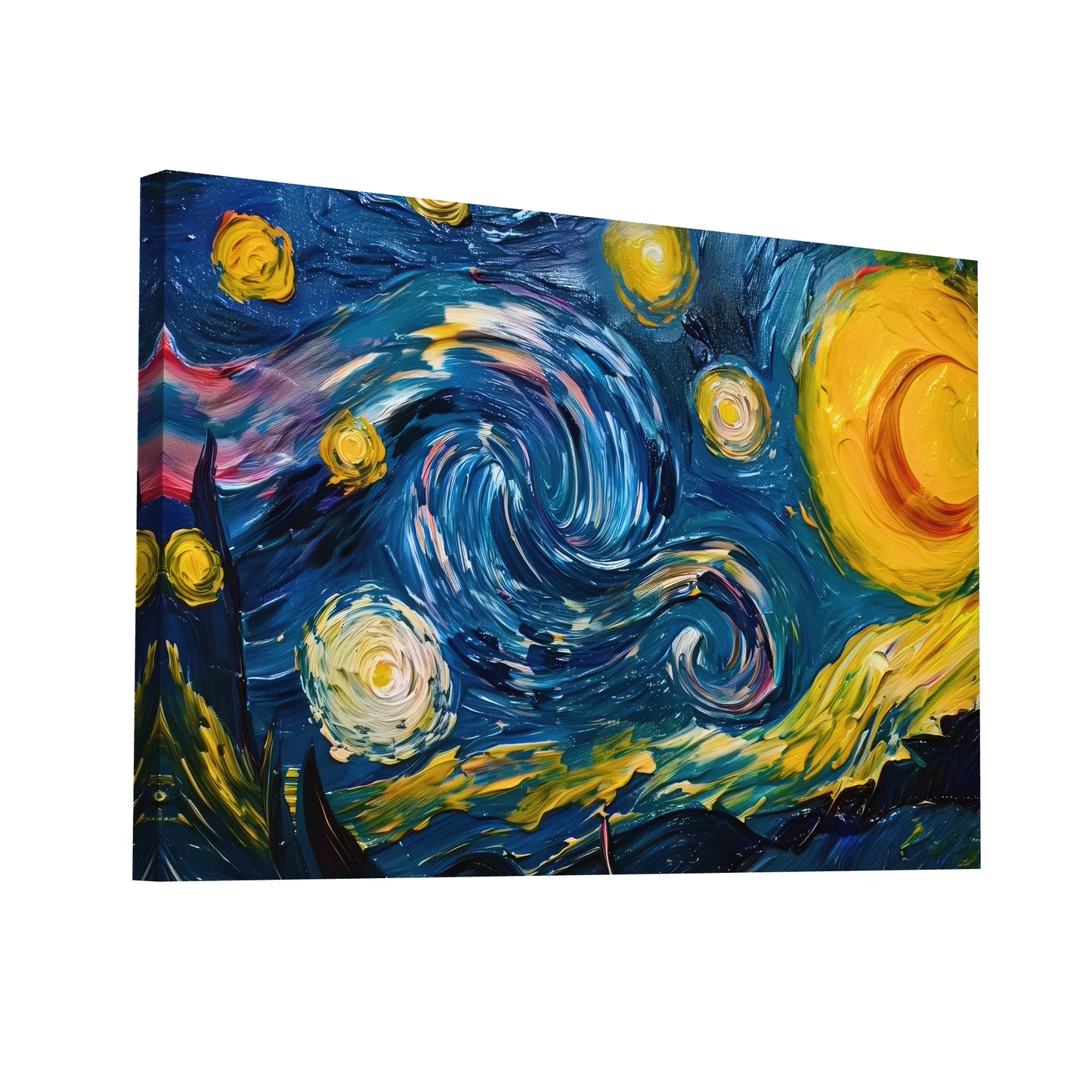 Product Hero 3D WebP Peinture Couteau Abstrait - Style Van Gogh - Art Virtuoso