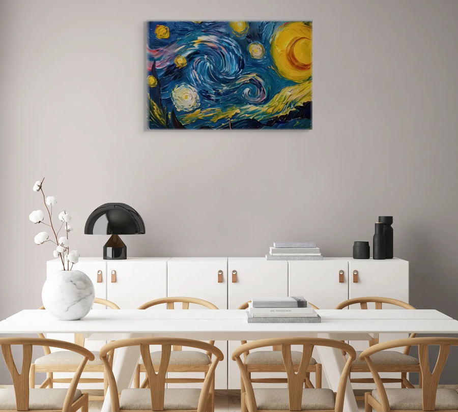 Peinture Couteau Abstrait - Style Van Gogh