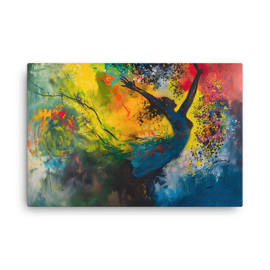 Peinture Danseuse Abstraite Multicolore
