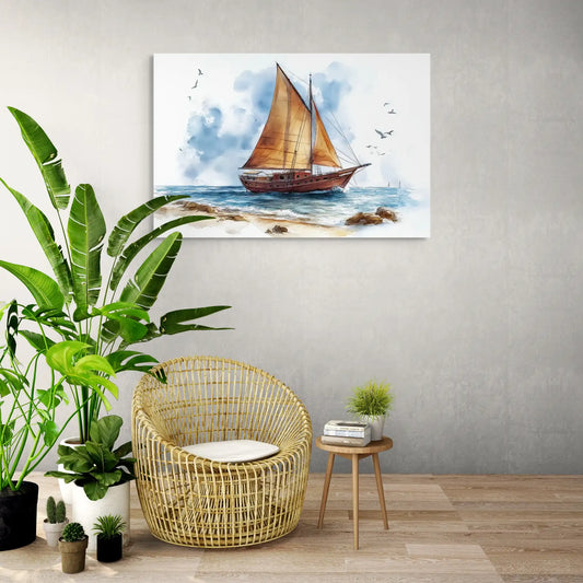 Peinture de Bateau sur Toile Affiches, reproductions et œuvres graphiques Art Virtuoso