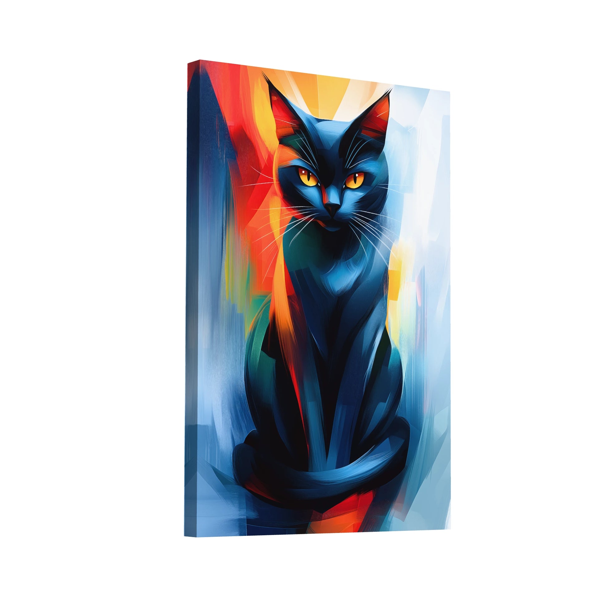 Product Hero 3D WebP Peinture de Chat Noir Mystique - Art Virtuoso