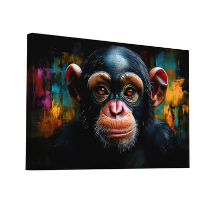Product Hero 3D WebP Tableau Peinture de Singe - Esprit Sauvage - Art Virtuoso