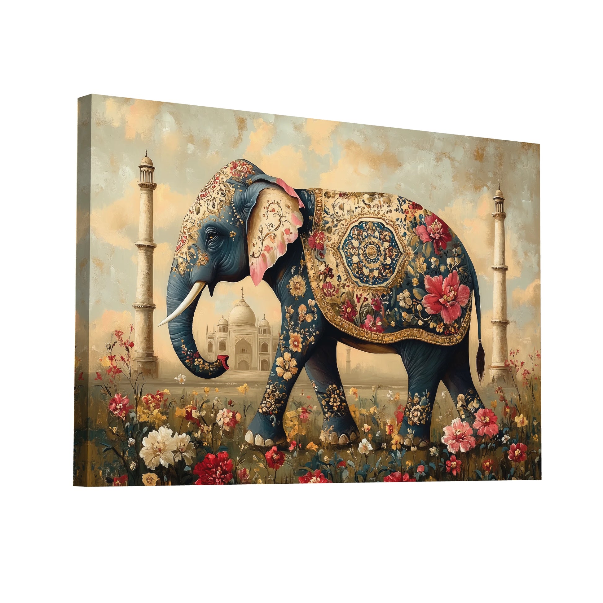 Product Hero 3D WebP Peinture Éléphant Inde - Symbole de Sagesse - Art Virtuoso