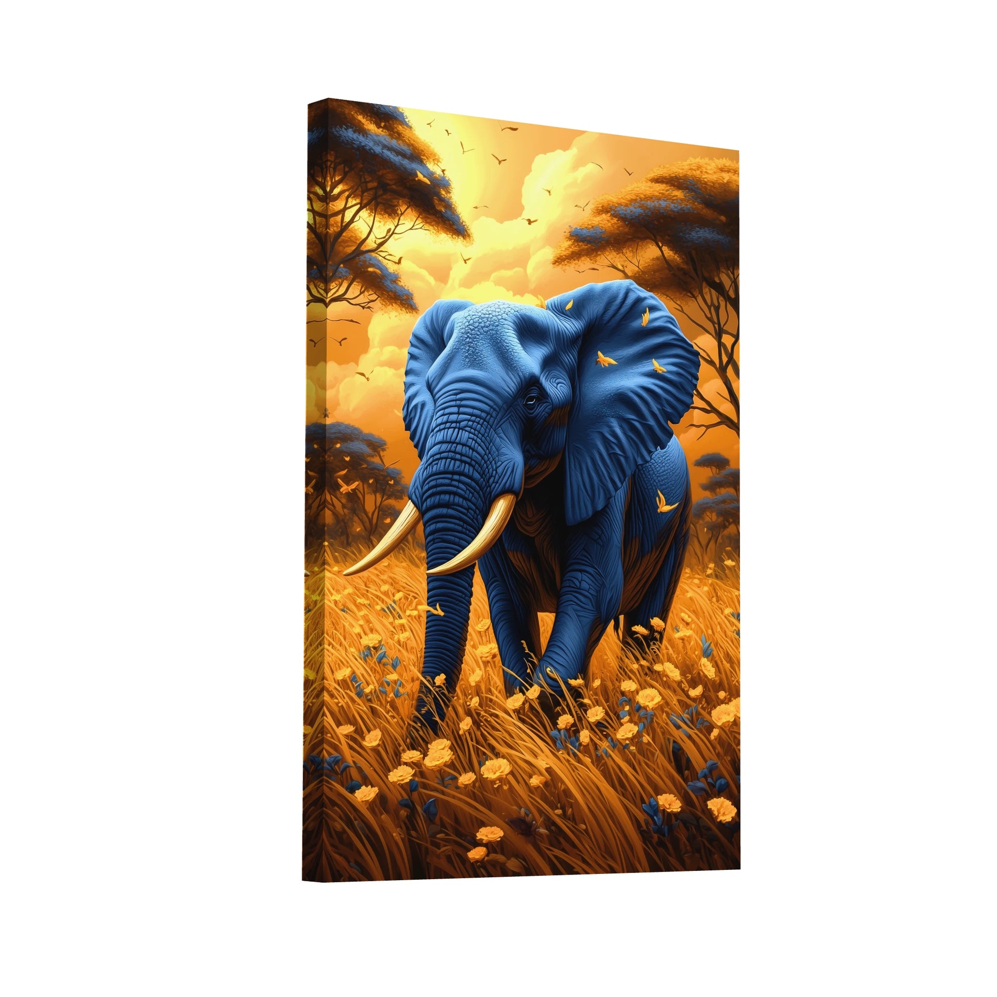 Product Hero 3D WebP Peinture Éléphant Moderne Sauvage - Art Virtuoso