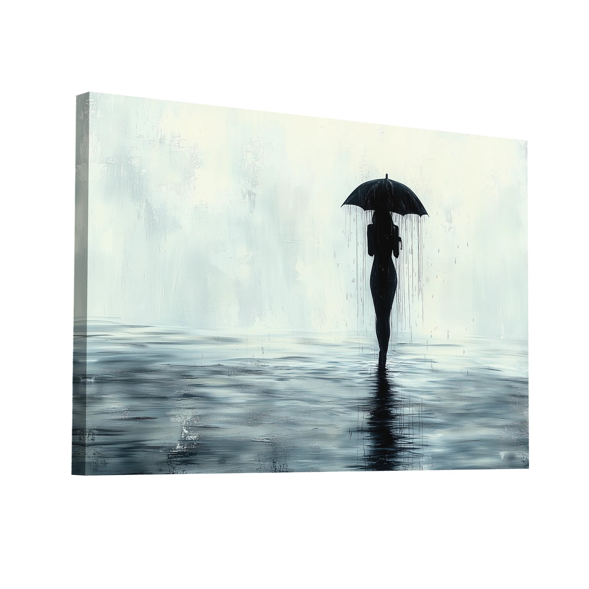 Product Hero 3D WebP Peinture Femme Sous La Pluie - Street Art - Art Virtuoso