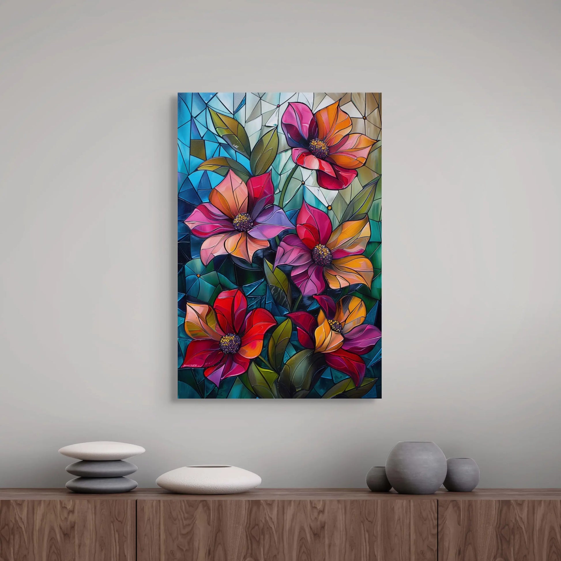 Peinture Fleurs Modernes  Art Virtuoso   