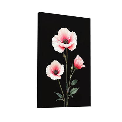 Product Hero 3D WebP Peinture Fleurs sur Fond Noir - Art Virtuoso