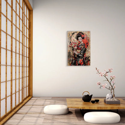 Peinture Geisha Japonaise - Miyako  Art Virtuoso   