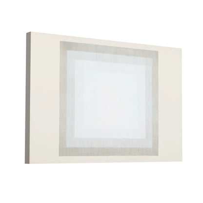 Product Hero 3D WebP Peinture Minimaliste à Carres Concentriques Gris et Blanc - Art Virtuoso