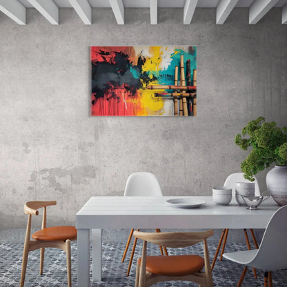 Tableau Peinture Moderne Abstraite – Éclats Contemporains Art Virtuoso