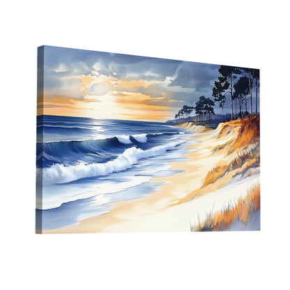 Product Hero 3D WebP Peinture Moderne - Bord de Mer Vintage - Art Virtuoso