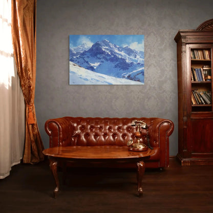 Peinture Montagne Enneigée Affiches, reproductions et œuvres graphiques Art Virtuoso