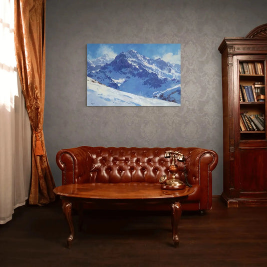 Peinture Montagne Enneigée Affiches, reproductions et œuvres graphiques Art Virtuoso