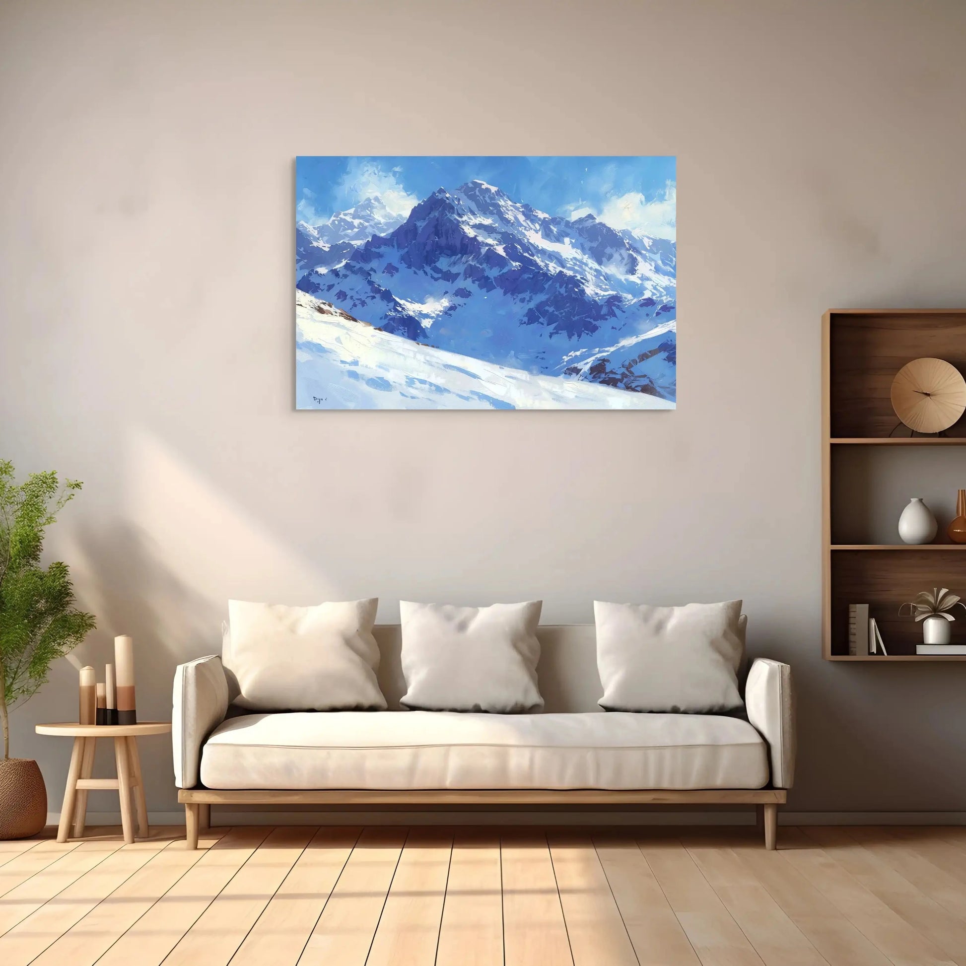 Peinture Montagne Enneigée Affiches, reproductions et œuvres graphiques Art Virtuoso