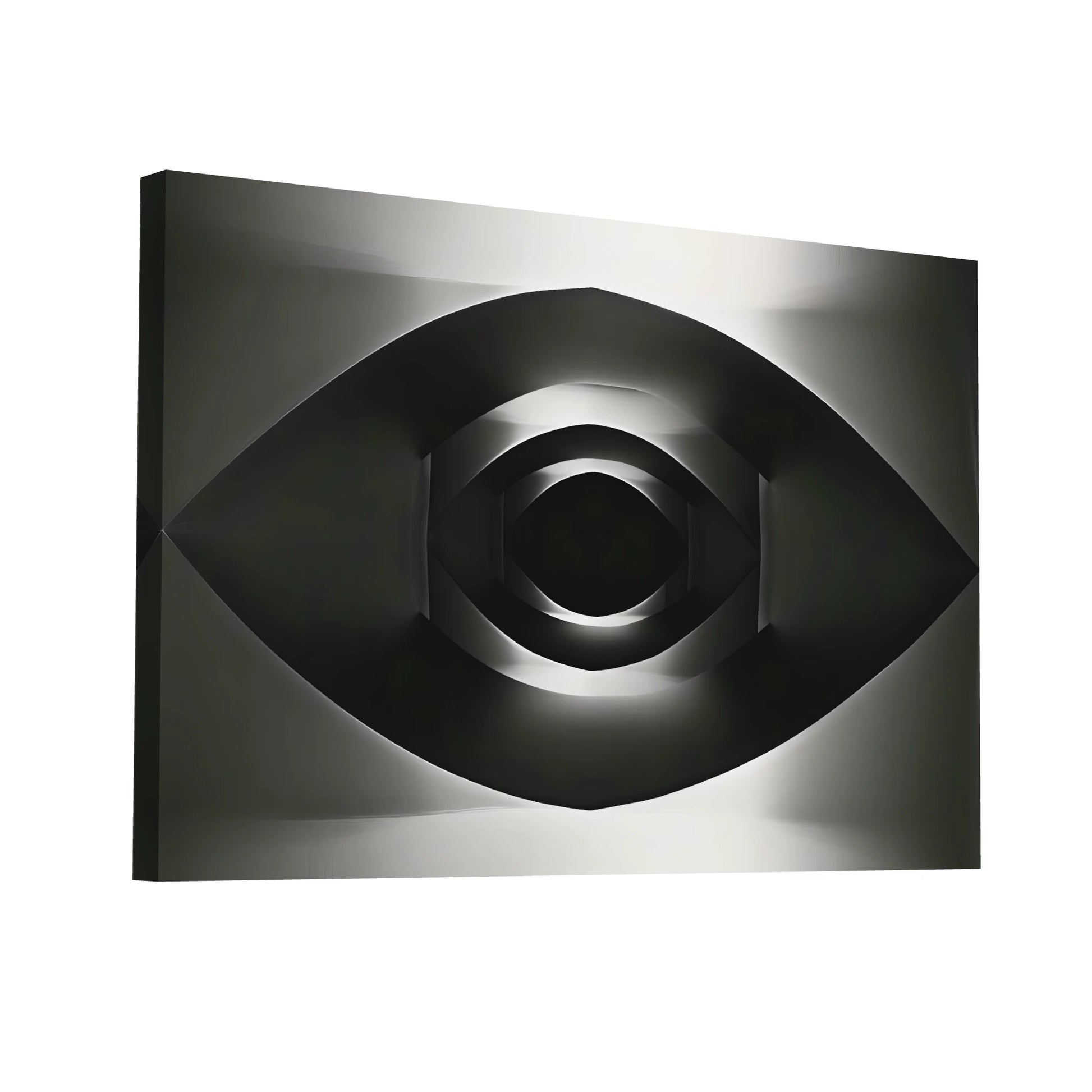 Product Hero 3D WebP Peinture Oeil Abstrait Géométrique en Noir et Blanc - Art Virtuoso