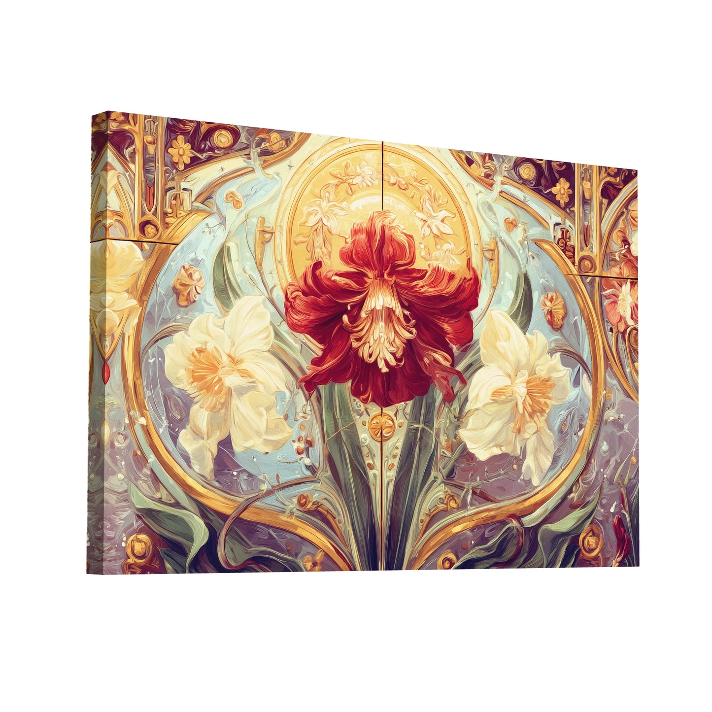 Product Hero 3D WebP Peinture Orchidée - Tableau Art Nouveau - Art Virtuoso