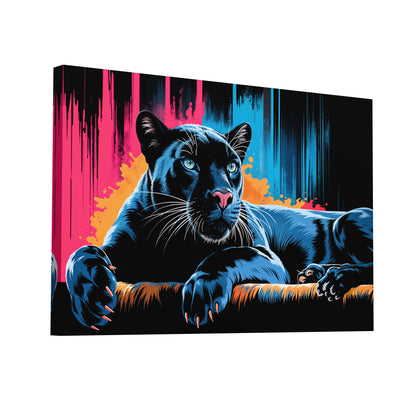 Product Hero 3D WebP Peinture Panthère Noire - Pop Art - Art Virtuoso