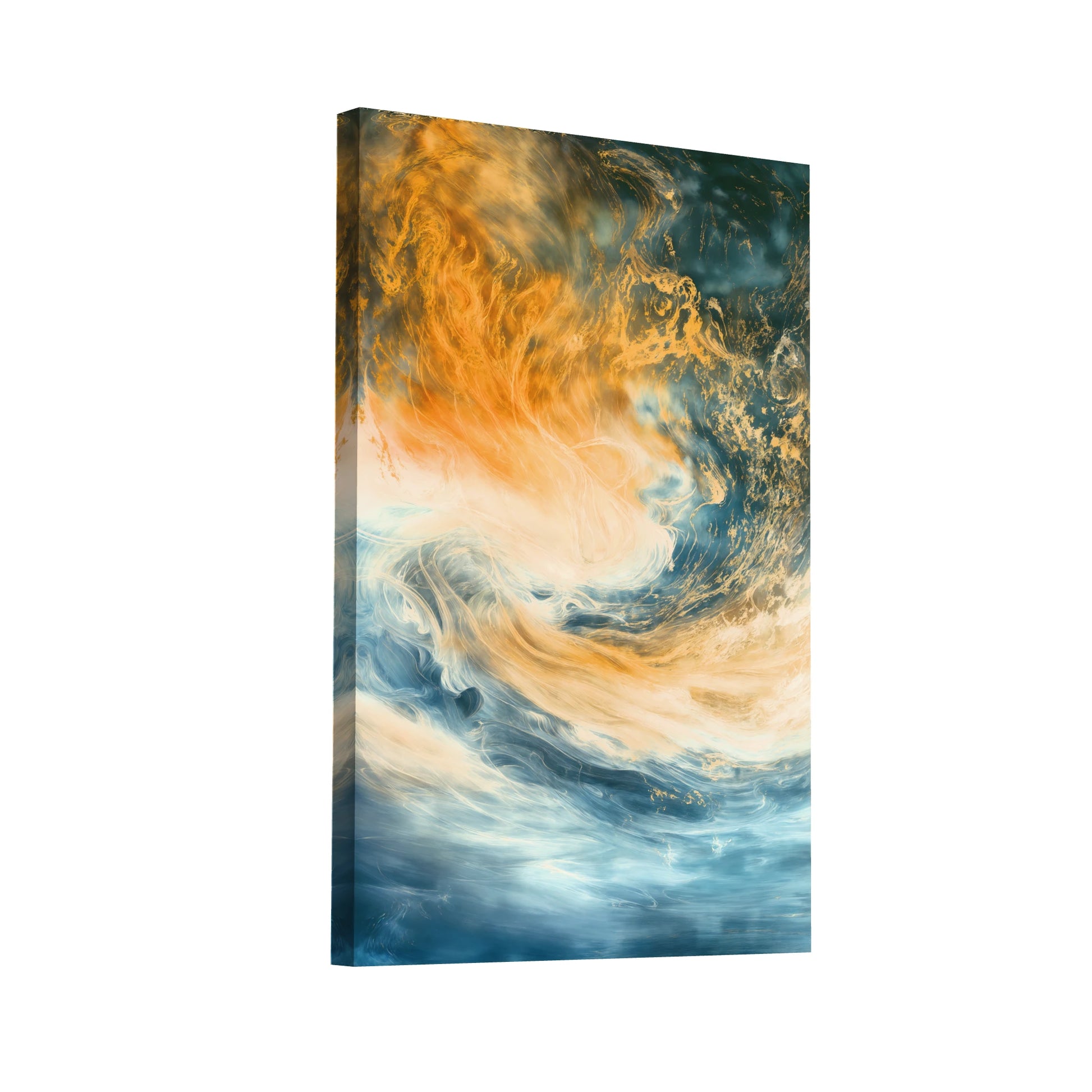 Product Hero 3D WebP Peinture Paysage Abstrait - Entre Aurique et Aquatique - Art Virtuoso