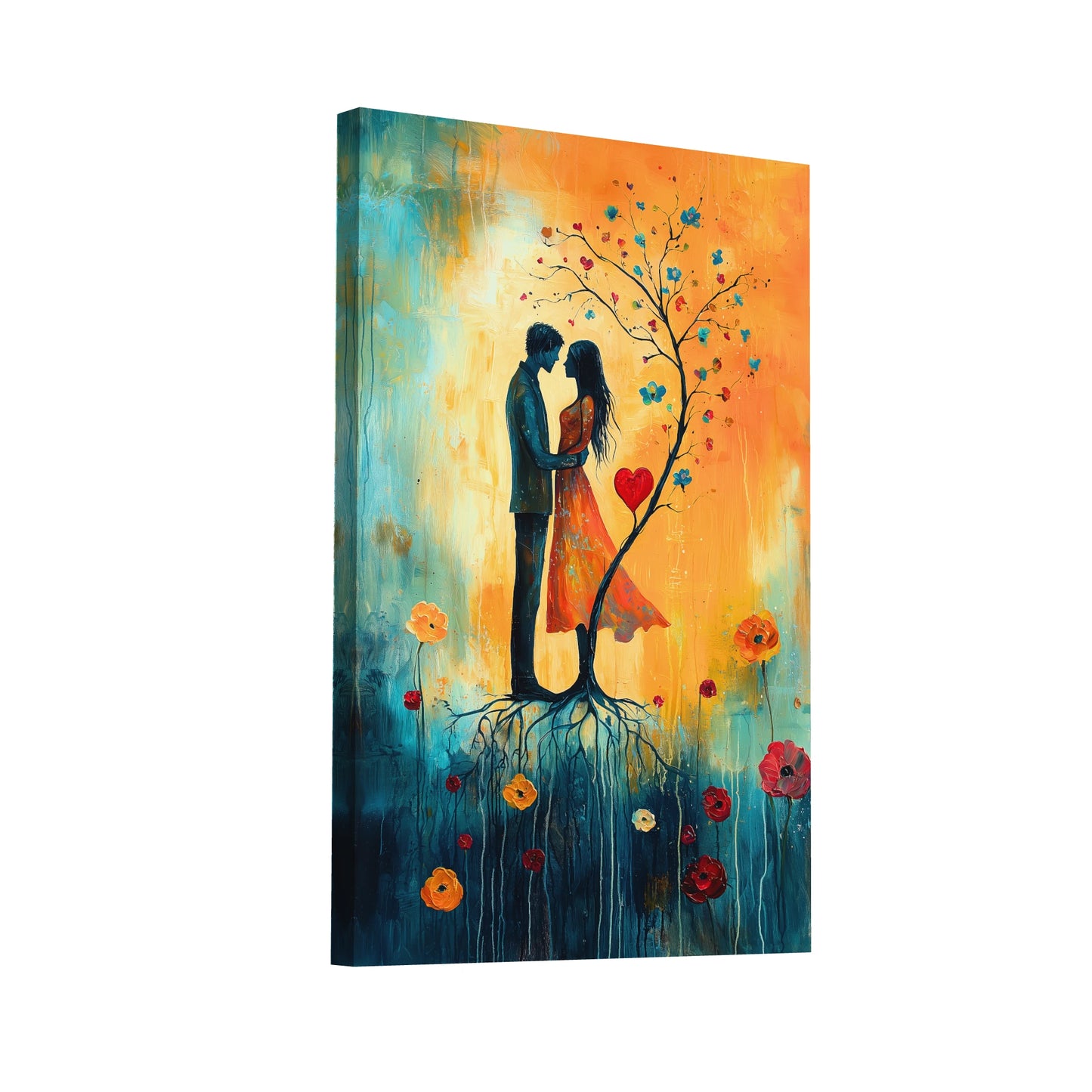 Product Hero 3D WebP Peinture Romantique - Couple Éternel - Art Virtuoso