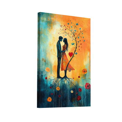 Product Hero 3D WebP Peinture Romantique - Couple Éternel - Art Virtuoso