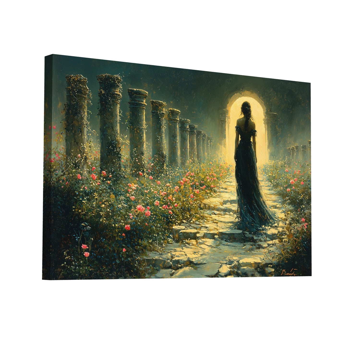 Product Hero 3D WebP Peinture Romantique - Ruines d'Antan - Art Virtuoso