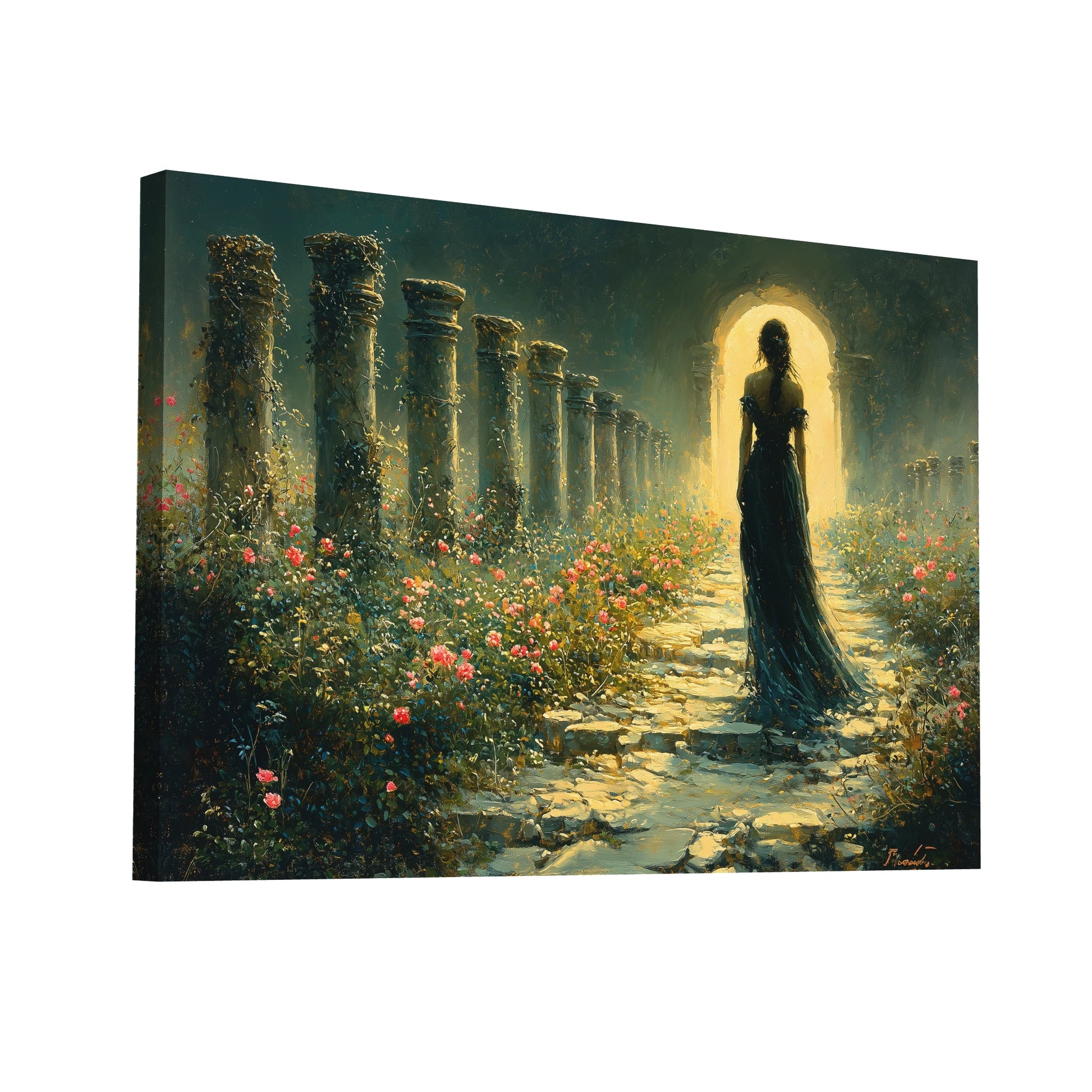 Product Hero 3D WebP Peinture Romantique - Ruines d'Antan - Art Virtuoso