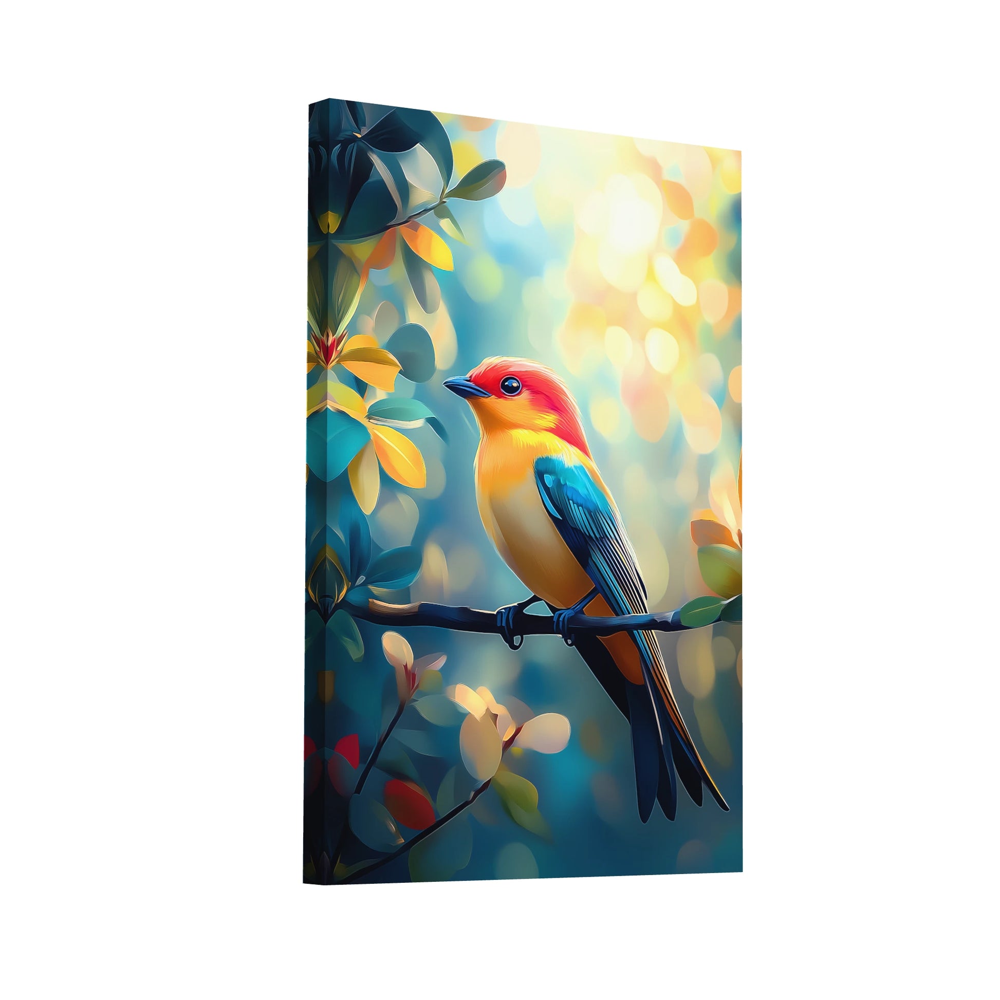 Product Hero 3D WebP Tableau Peinture Rossignol : Mélodie Enchantée - Art Virtuoso