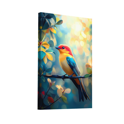 Product Hero 3D WebP Tableau Peinture Rossignol : Mélodie Enchantée - Art Virtuoso