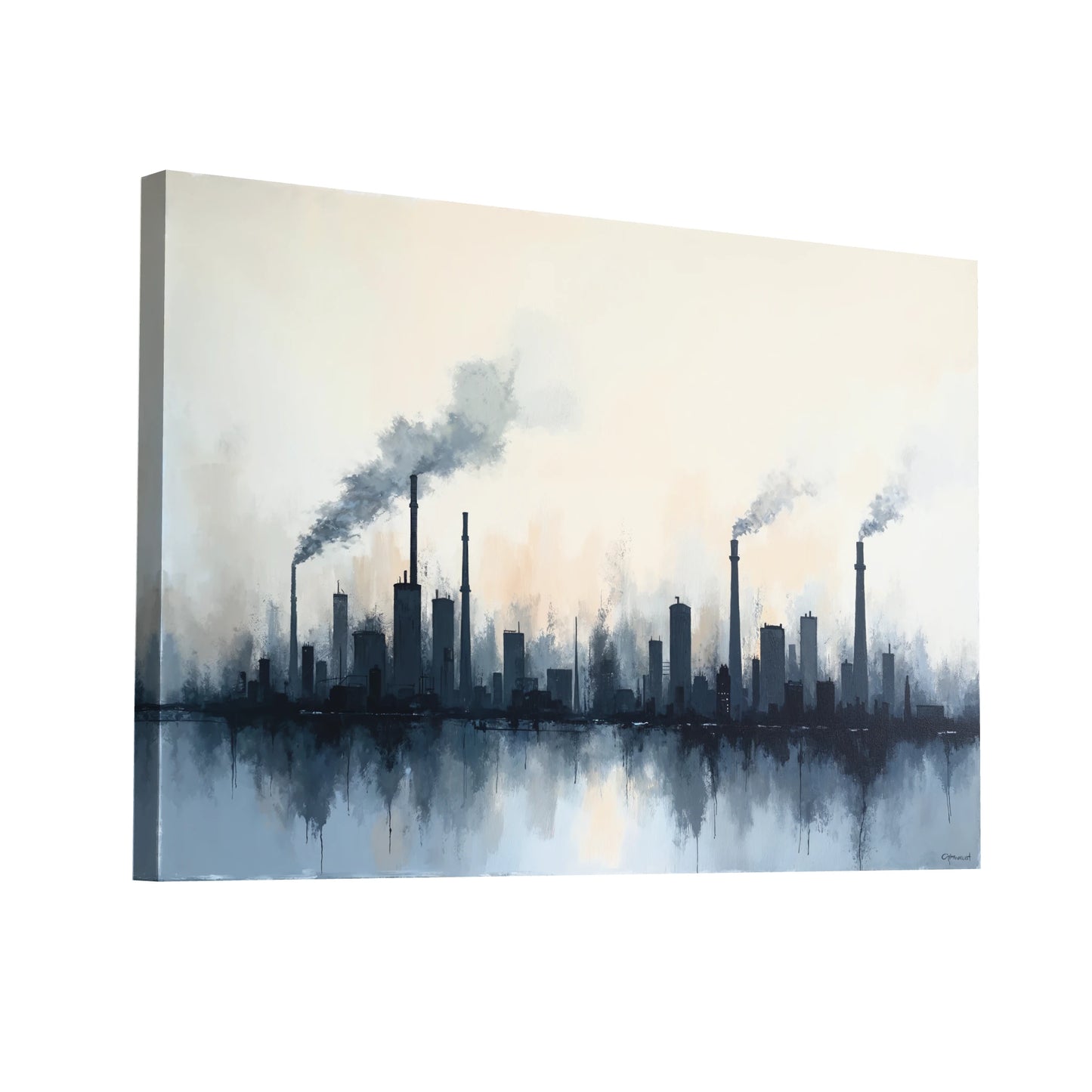 Product Hero 3D WebP Peinture sur Toile Style Industriel - Art Virtuoso