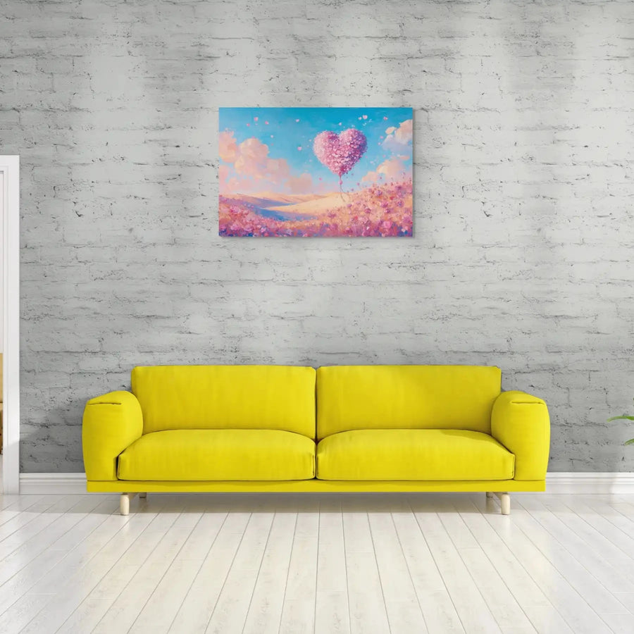 Surrealistisches Gemälde - Liebe in Rosa