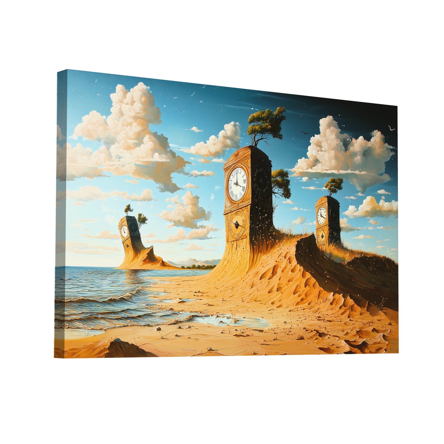 Product Hero 3D WebP Peinture Surréaliste Moderne - les Rives du Temps - Art Virtuoso