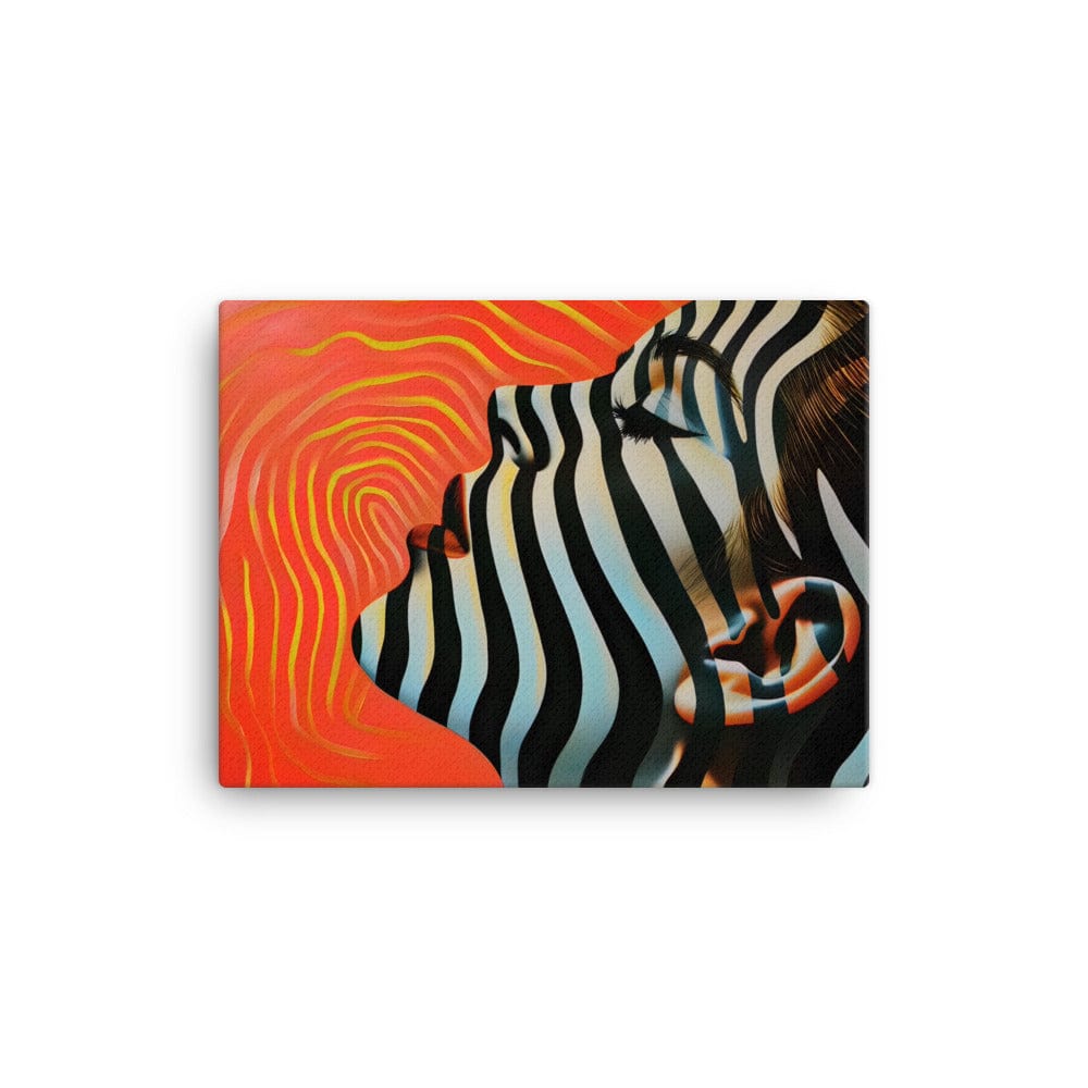 Peinture Visage Abstrait - Symphonie de Couleurs Op Art  Art Virtuoso S  