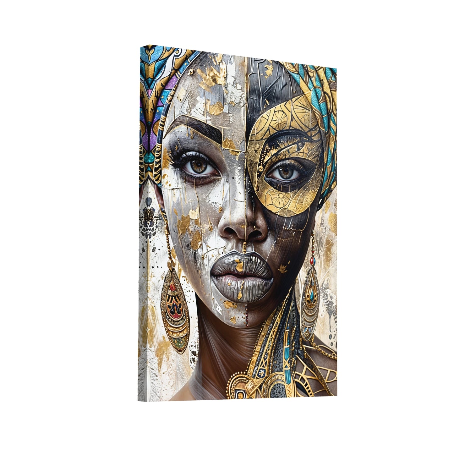 Product Hero 3D WebP Peinture Visage Africaine - Art Virtuoso