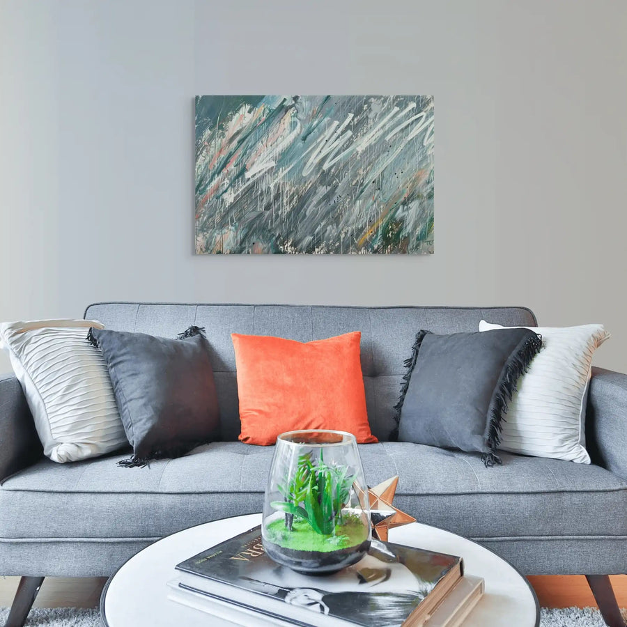 Peinture Abstraite Horizontale - Inspiration Cy Twombly