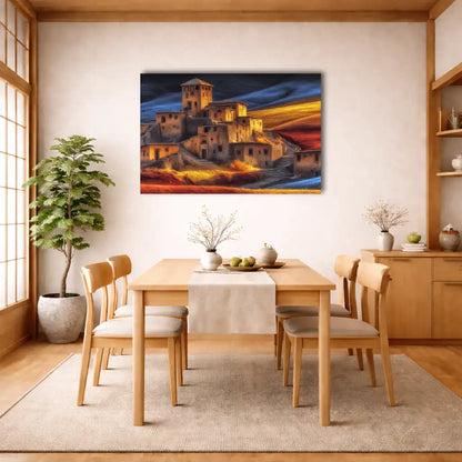 Afrika – Berberdorf in der Sahara – Wandbild