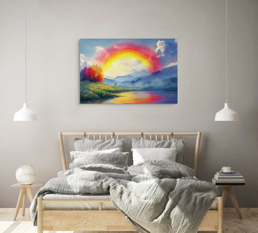 Peinture Aquarelle - Arc-en-Ciel Affiches, reproductions et œuvres graphiques Art Virtuoso