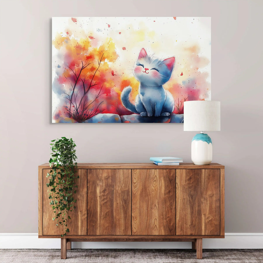 Peinture Aquarelle Chat - Douceur Féline