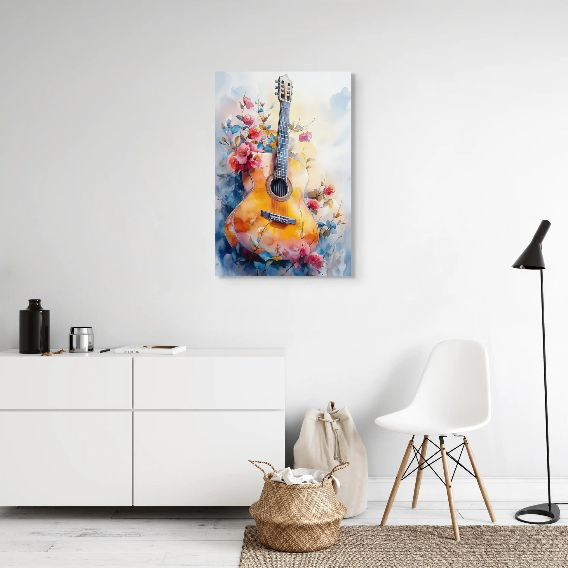 Tableau Guitare Aquarelle – Âme de la Musique Affiches, reproductions et œuvres graphiques Art Virtuoso