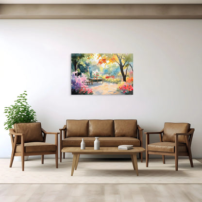 Tableau Aquarelle - Jardin Paysible Affiches, reproductions et œuvres graphiques Art Virtuoso