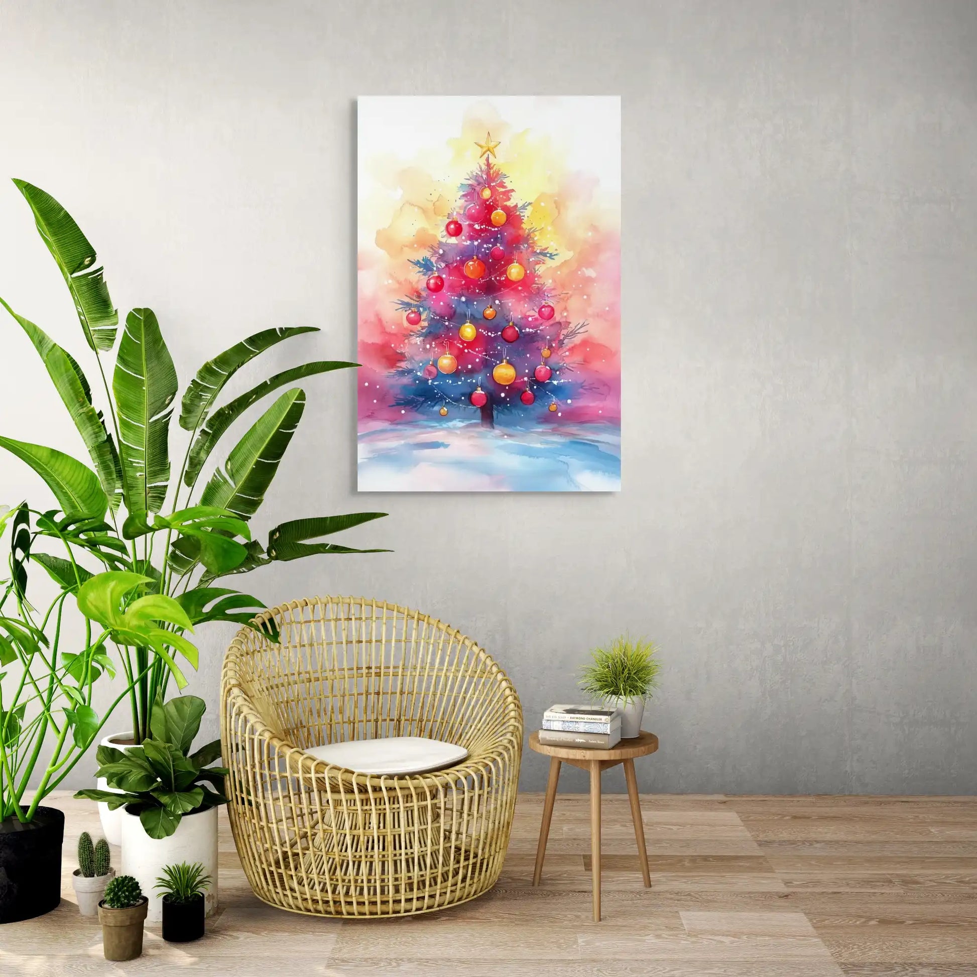 Peinture Aquarelle Noël - Magie des Fêtes Affiches, reproductions et œuvres graphiques Art Virtuoso