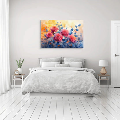 Peinture Aquarelle Rose – Bouquet Éclatant Affiches, reproductions et œuvres graphiques Art Virtuoso