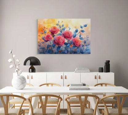 Peinture Aquarelle Rose – Bouquet Éclatant Affiches, reproductions et œuvres graphiques Art Virtuoso