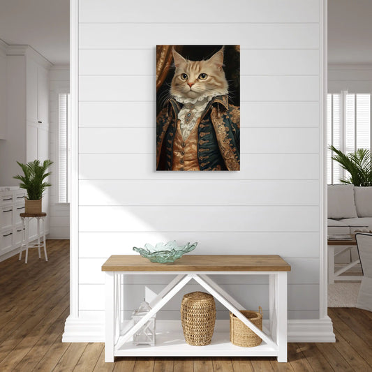 Peinture Chat Costume - Portrait Royal Affiches, reproductions et œuvres graphiques Art Virtuoso