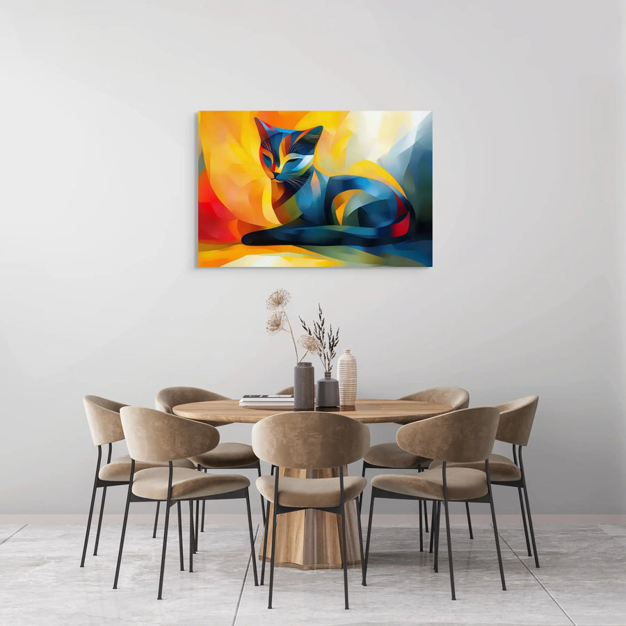 Peinture Chat Multicolore Lumineux