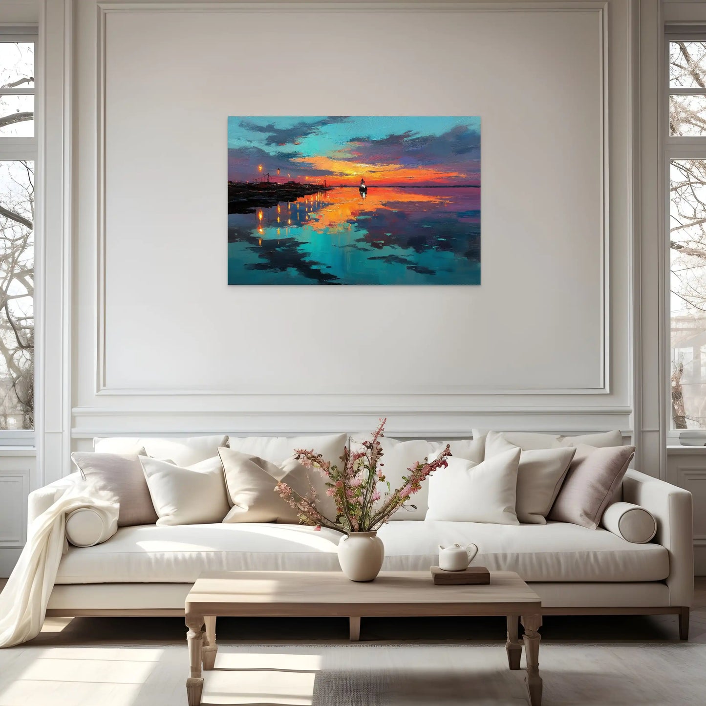Tableau Coucher de Soleil sur l'Eau